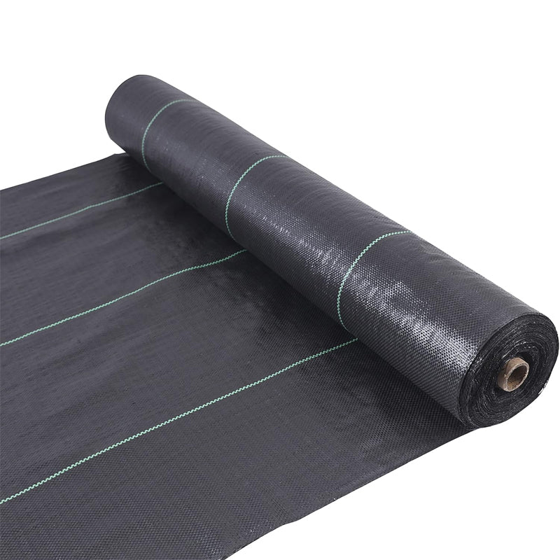 6FT × 300FT Garden Weed Barrier Landscape Fabric Woven PP Weed Control Mat Weed Blocker Fabric