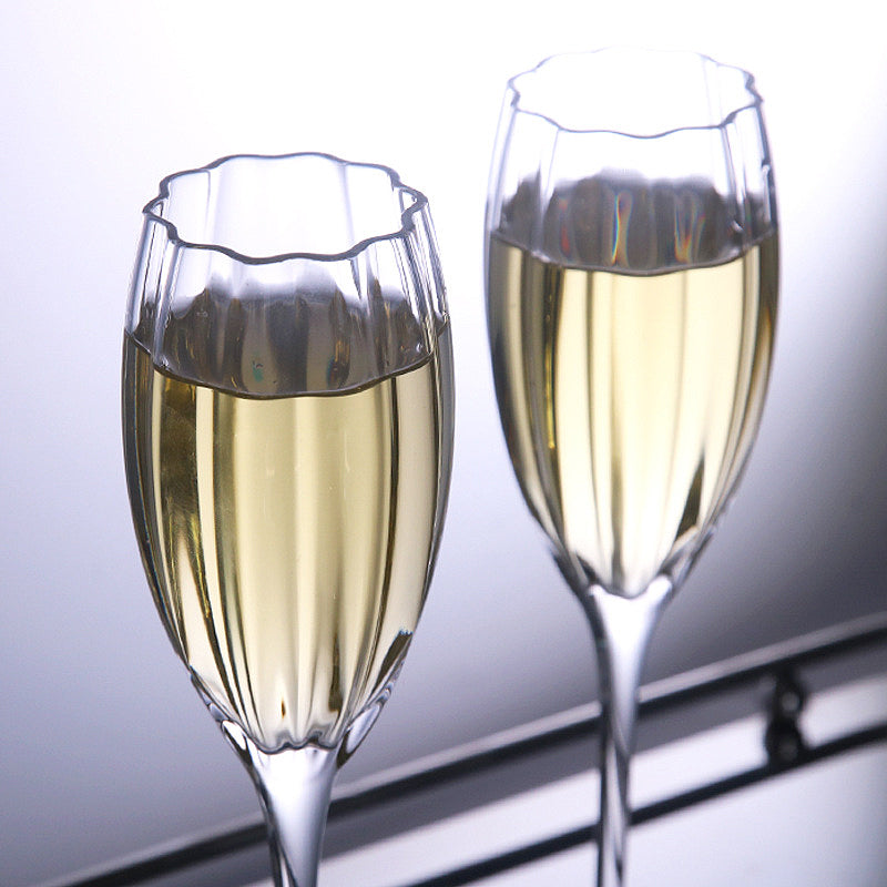 Classy Champagne Flutes Elegant Flute Wine Glasses Hand Blown Crystal Champagne Glasses