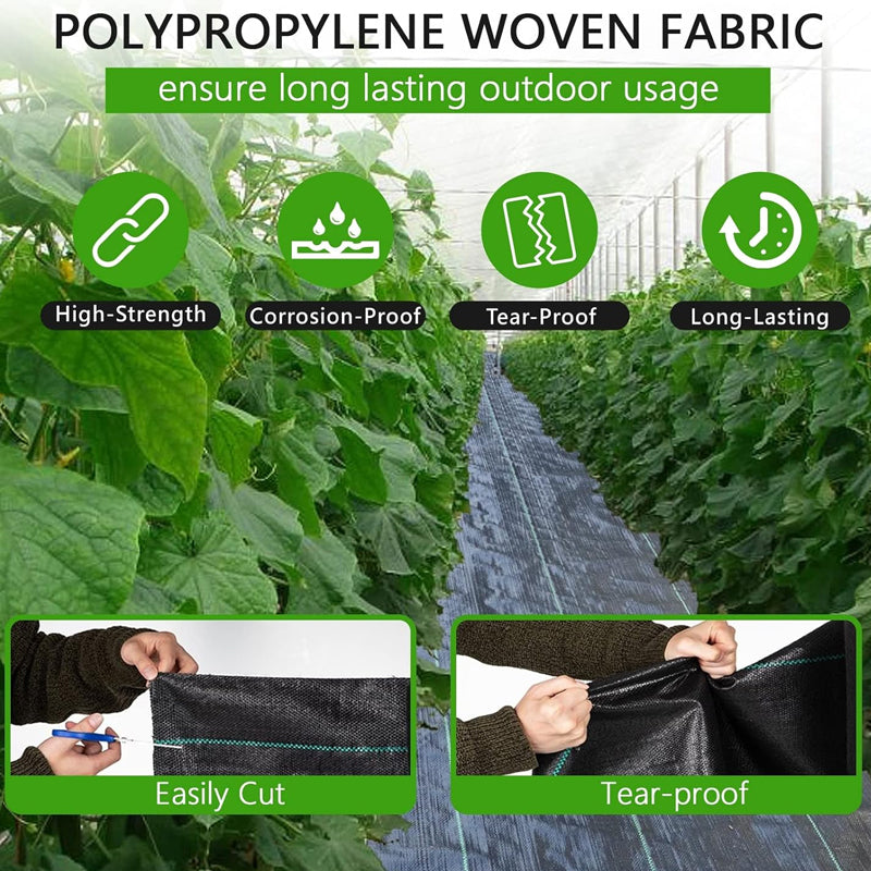 4FT × 300FT 3.5oz PP Weed Barrier Landscape Fabric Ground Cover Heavy Duty Premium Fabric