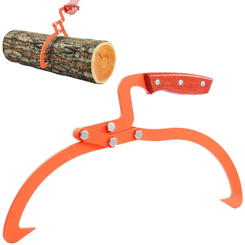 20" Log Tongs 110 lbs Loading Capacity 2 Claw Logging Skidding Tongs Non-Slip Grip Log Grapple