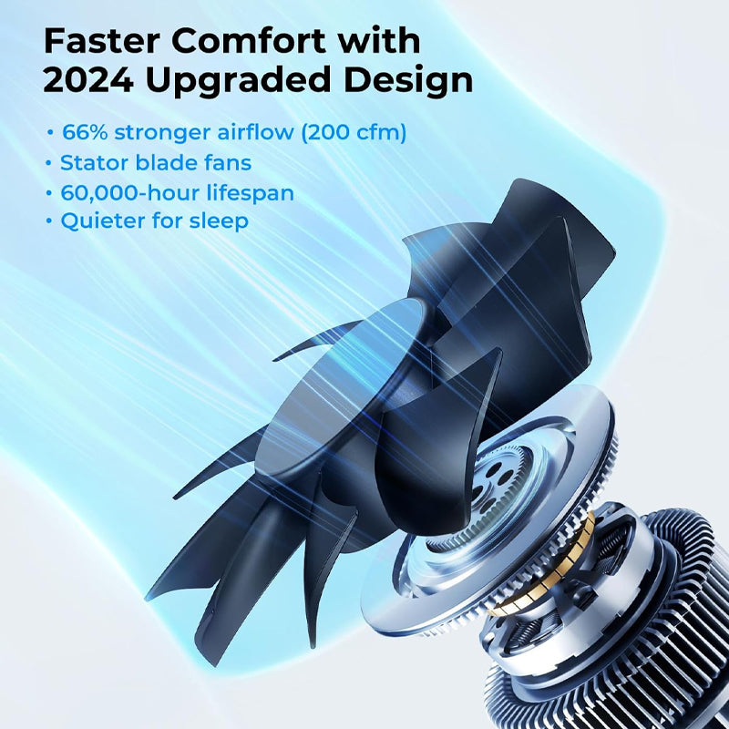 6" x 10" Register Booster Fan Heating Cooling Smart Vent 10-Speed Control Quiet Vent Booster Fan