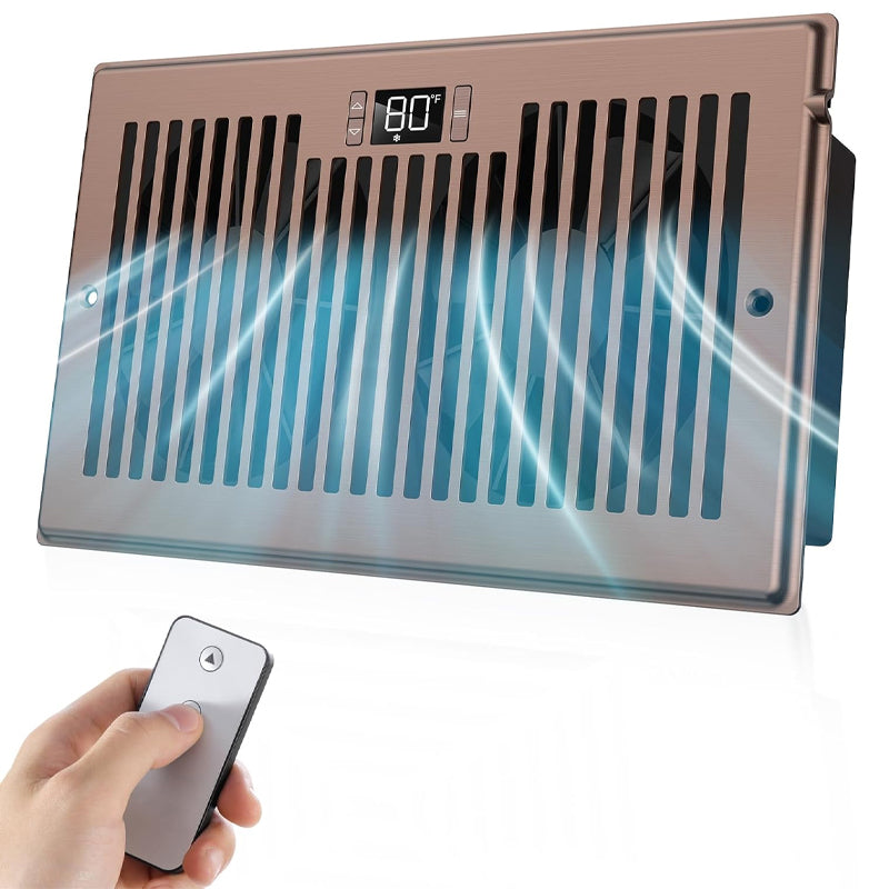 6" x 10" Register Booster Fan Heating Cooling Smart Vent 10-Speed Control Quiet Vent Booster Fan