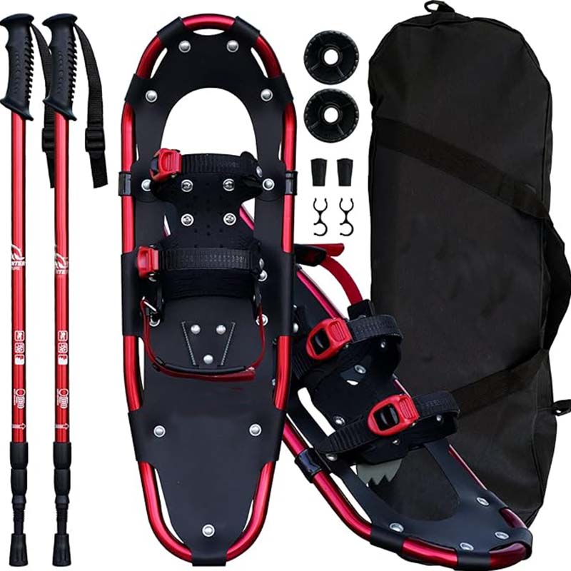 Snowshoes Light Weight with Carrying Tote Bag and Trekking Poles,Weight Snowshoes,Aluminum Alloy,Fully Adjustable Bindings
