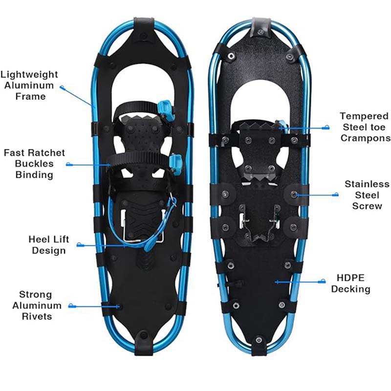 Snowshoes Light Weight with Carrying Tote Bag and Trekking Poles,Weight Snowshoes,Aluminum Alloy,Fully Adjustable Bindings