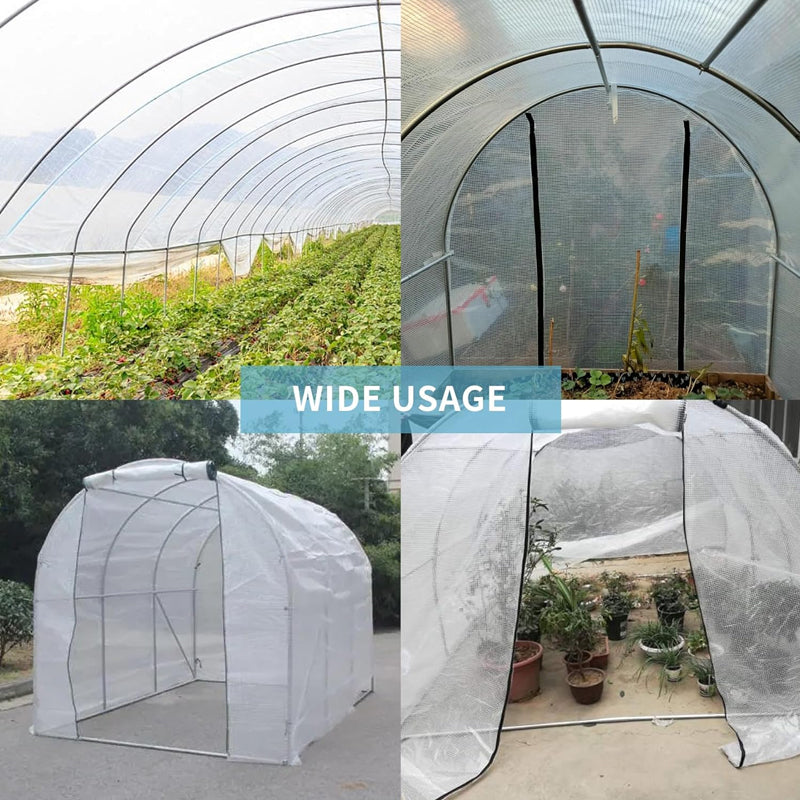 12x20 ft Plastic Poly Tarp 10 Mil Heavy Duty Waterproof Greenhouse Tarp for Garden Outdoor Yard