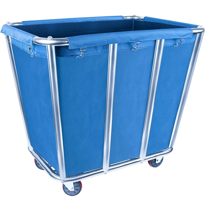 10 Bushel / 350L Basket Truck 260 lbs Weight Capacity Commercial Laundry Cart Rolling Laundry Cart