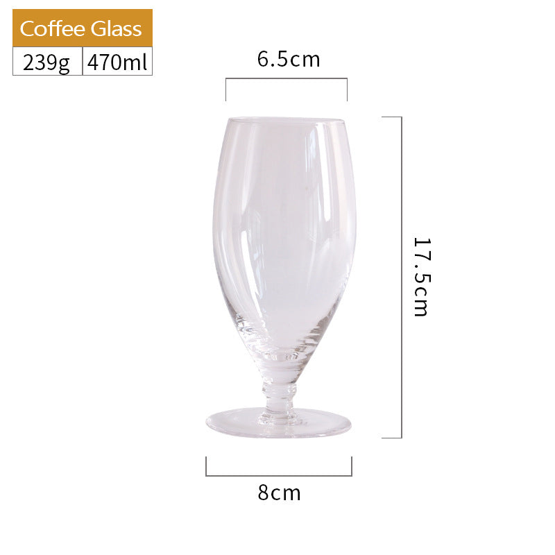 470ml Transparent Coffee Cup Multifunctional Glass Drink Cup for Restaurant Bar Cafe