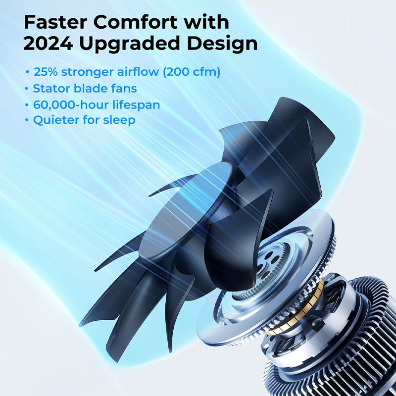 6" x 12" Register Booster Fan 200 CFM Airflow Register Hole Heating Cooling Vent Booster Fan