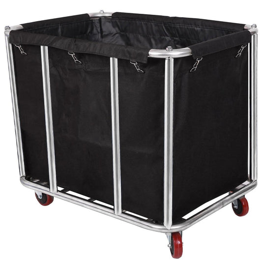 12 Bushel Stainless Steel Basket Truck 260 lbs Laundry Cart for Laundry Organizer and Storage