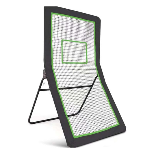 Lacrosse Rebounder for Backyard, 4x7 Ft Volleyball Bounce Back Net, Pitchback Throwback Baseball Softball Return Training Screen, Adjustable Angle Shooting Practice Training Wall with Target