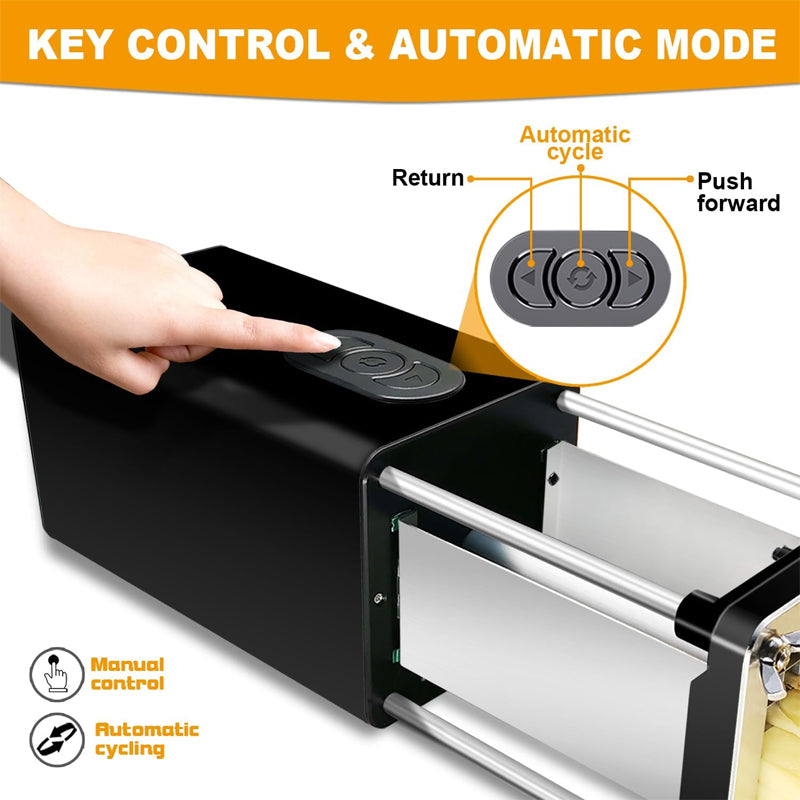 Electric French Fry Cutter with 1/2 and 3/8 Inch Blade Horizontal Stainless Steel Electric Potato Cutter