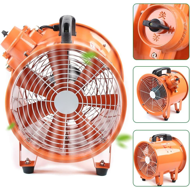 10" Explosion Proof Fan 250W Utility Blower Low Noise Axial Fan for Extraction and Ventilation