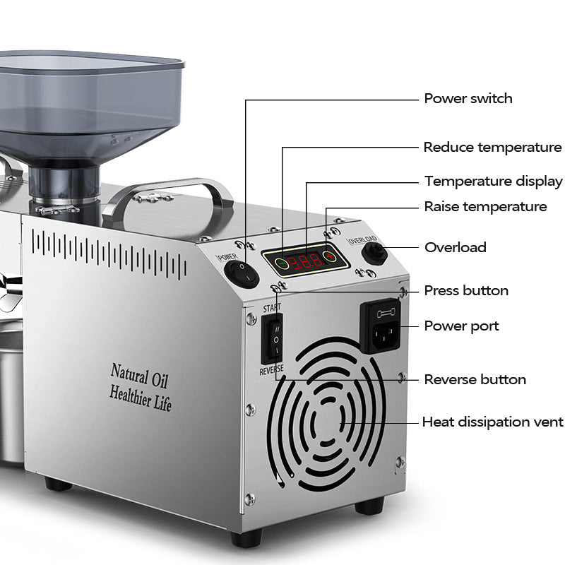 Oil Press Machine 700W Small Intelligent Temperature Control Oil Press Machine