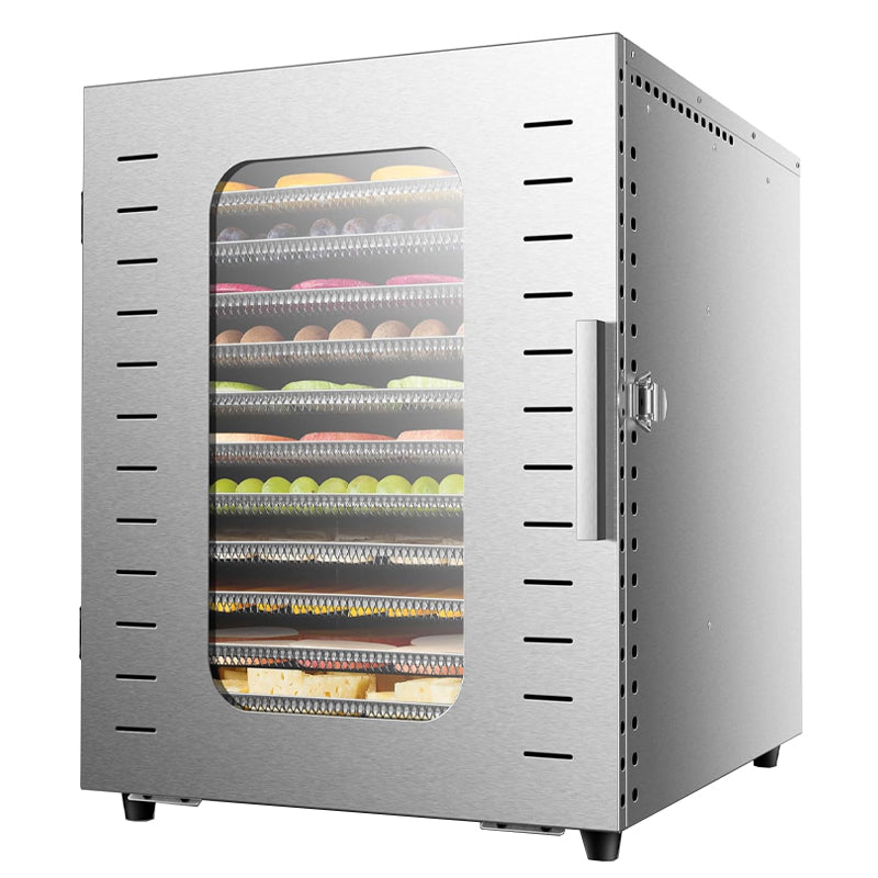 1200W Commercial Food Dehydrator Machine Full Stainless Steel Dryer Machine up to 190℉ Temperature