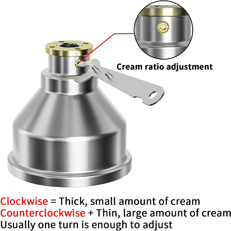 100L/H Milk Cream Centrifugal Separator with 5L 304 Stainless Steel Bowl 100W Cow Cream Separator