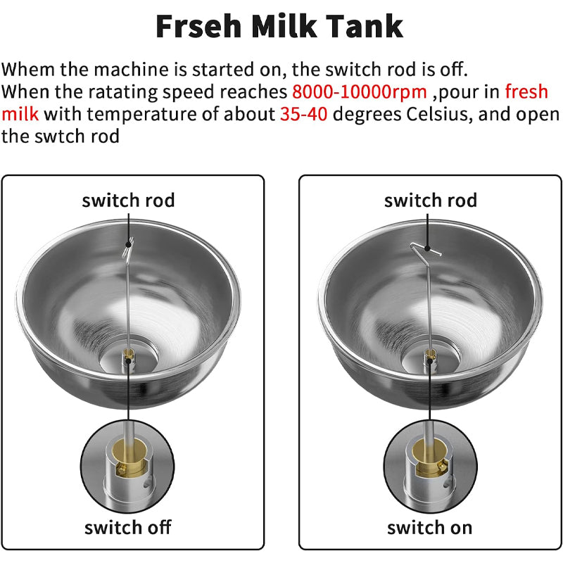 100L/H Milk Cream Centrifugal Separator with 5L 304 Stainless Steel Bowl 100W Cow Cream Separator