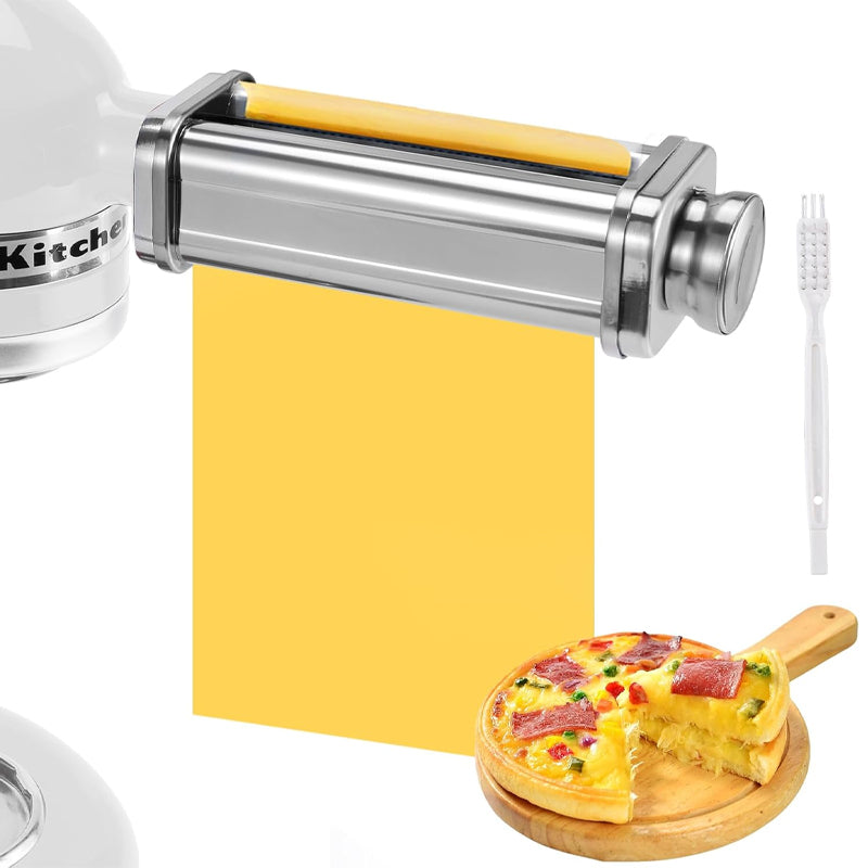 Pasta Attachment for KitchenAid Stand Mixer Stainless Steel Pasta Roller Attachment 8 Gears Adjustable