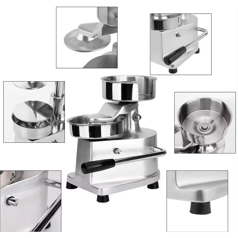 100mm Commercial Burger Patty Maker Stainless Steel Beef Meat Forming Processor