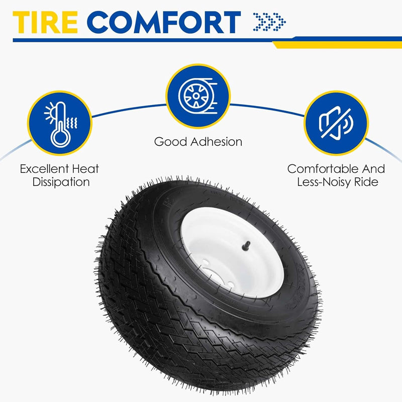 18x8.50-8" Mower Centered Hub Tires 2 Pack 2.83" Greased Bushing Tires for Riding Lawnmowers