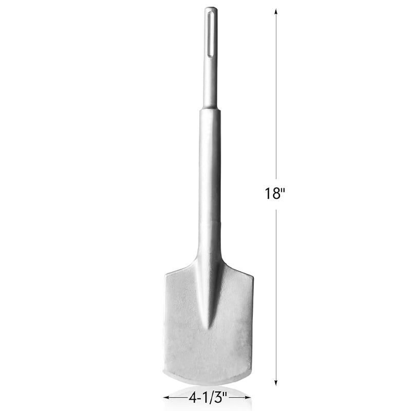 Clay Spade 4-1/3" × 18" Alloy Steel Chisel Bit Digging Shovel Bit Chisel for Concrete Brick Sand Stone