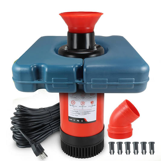 Pond & Lake Aeration System, Pond Fountain Aerator 1 HP, 220V 750KW Powerful Pond Floating Fountain with 100ft Power Cord, Pond Aeration Fountain Cascade Pump for Small Large Ponds Lakes Pond Jet System