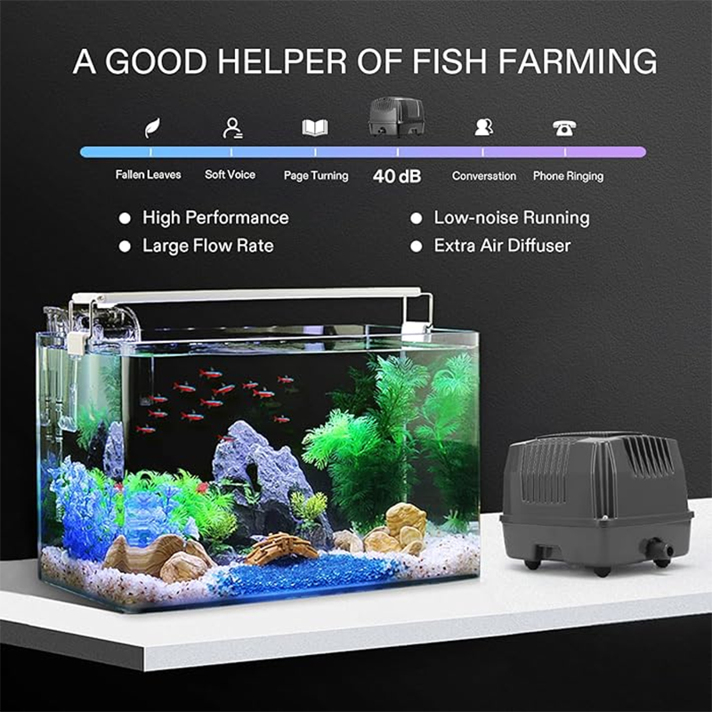 105W Pond And Lake Aeration System, Can Be Used As Septic Tank Air Pump, Koi Pond Aerator Or Hydroponic Air Pump