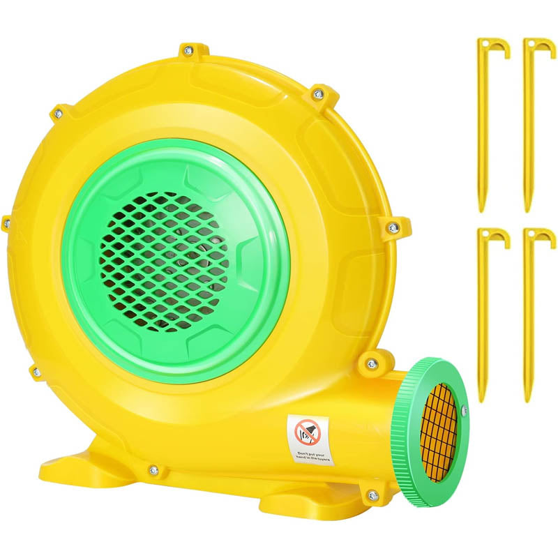 370W 0.5HP Air Blower Commercial Air Blower Double-sided Fan Blade for Small Bouncy Castle Jump Slides Inflatable Arch