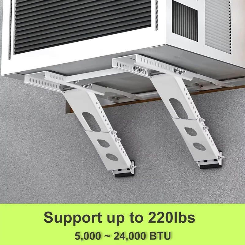 Air Conditioner Support Bracket Max. 220 lbs Load Capacity No Drilling Window AC Bracket Fits Single or Double Hung Windows Home