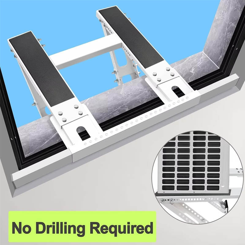 Air Conditioner Support Bracket Max. 220 lbs Load Capacity No Drilling Window AC Bracket Fits Single or Double Hung Windows Home