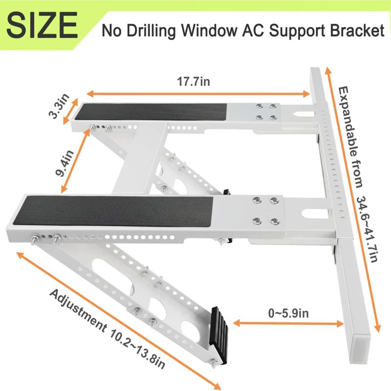 Air Conditioner Support Bracket Max. 220 lbs Load Capacity No Drilling Window AC Bracket Fits Single or Double Hung Windows Home