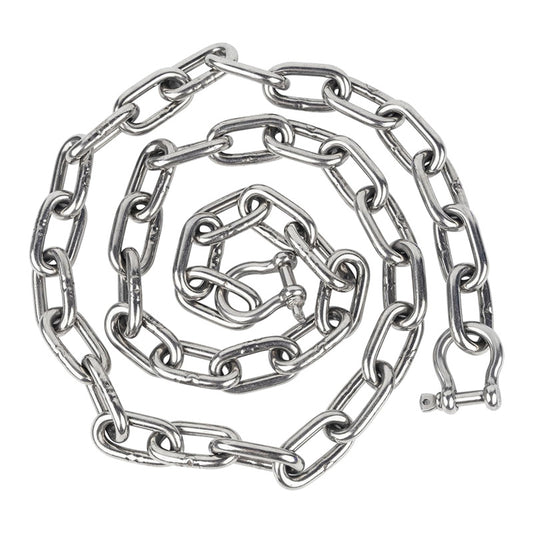 Boat Anchor Chain, 316 Stainless Steel Marine Grade Anchor Chain With Double Locking Ring Buckle, Suitable For Different Anchors