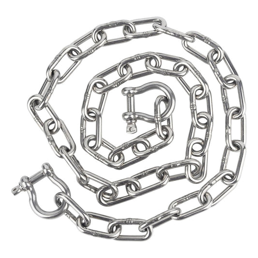 Boat Anchor Chain, 316 Stainless Steel Marine Grade Anchor Chain With Double Locking Ring Buckle, Anchor Chain For Boats