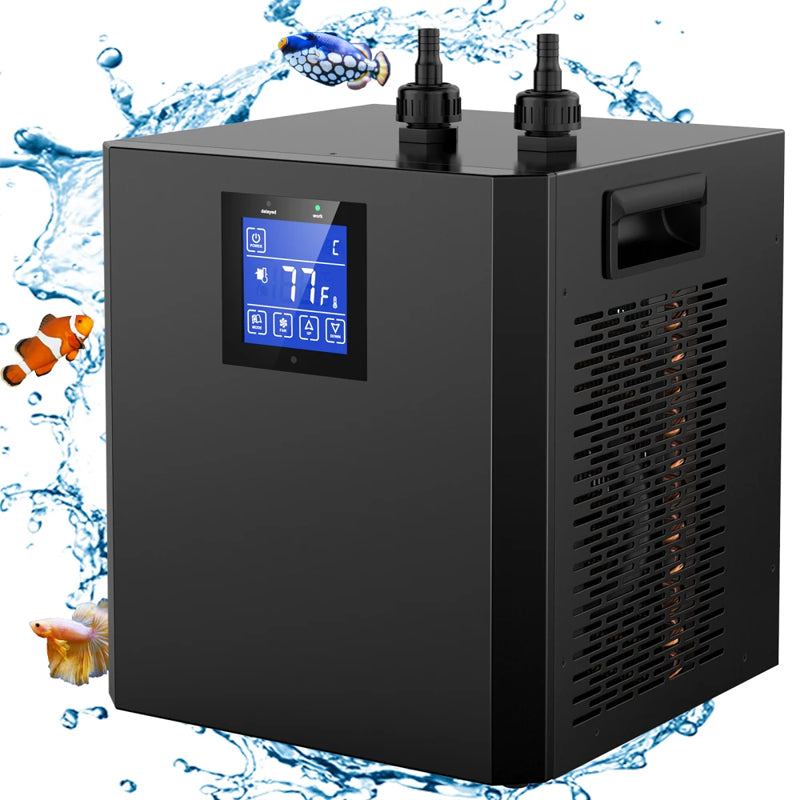 Aquarium Chiller 79Gal 1/3 Hp Water Chiller For Hydroponics System Home Use Axolotl Fish Coral Shrimp 110V With Pump And Pipe