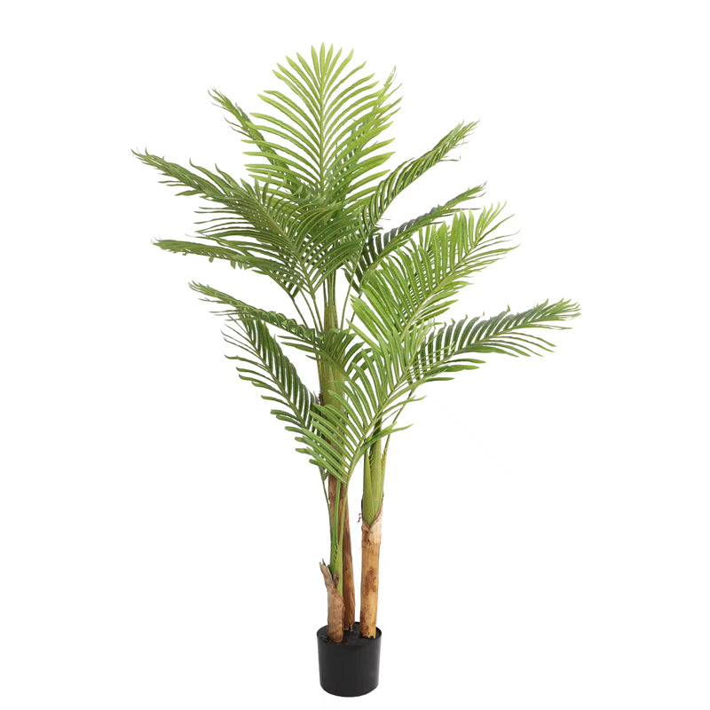 2Pcs Silk Tropical 130cm Large Fake Plants Artificial Areca Palm For Home Decor