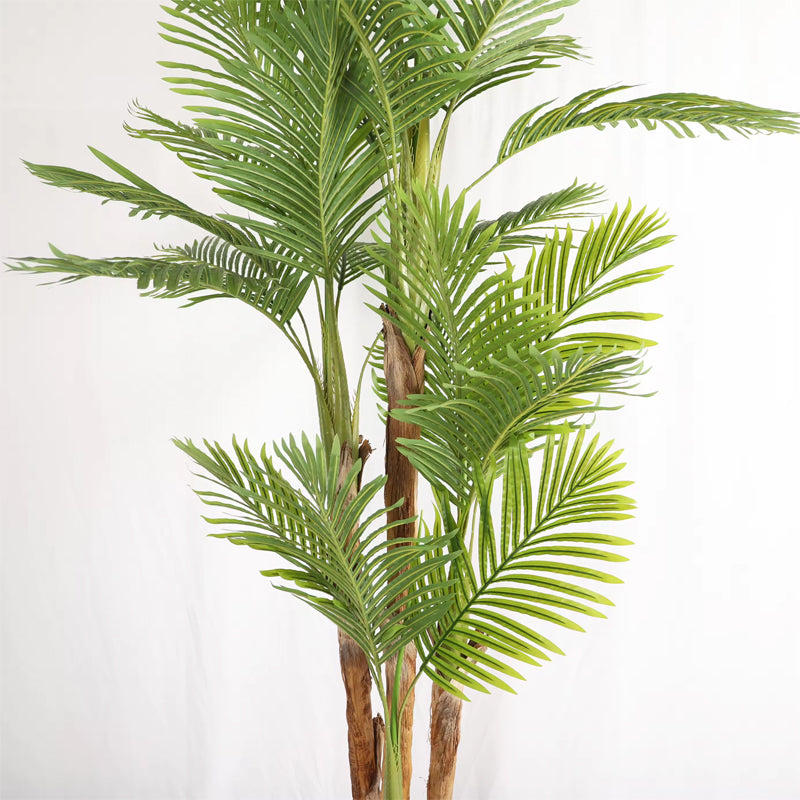 2Pcs Silk Tropical 130cm Large Fake Plants Artificial Areca Palm For Home Decor