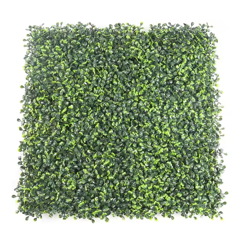Faux Boxwood Hedge Mat Greenery Leaves Fence Privacy Panels 30 Pcs 50cmx50cmscreen Artificial Grass Wall For Indoor Decoration