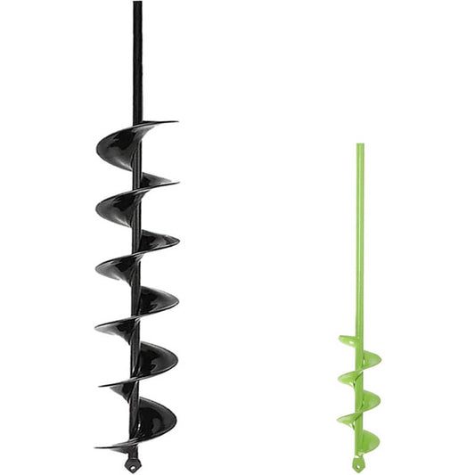 Auger Drill Bit 3x24 & 1.6x16.5 Inch for Planting and Post Hole Digging Solid Shaft Hex Driver Drill