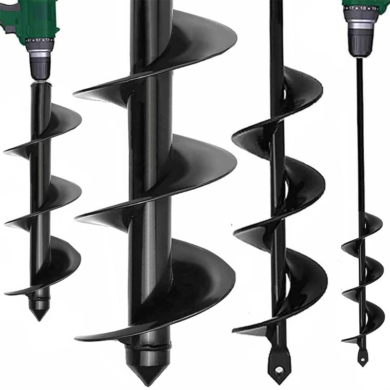 Auger Drill Bit  3.5"x16"and 1.6"x16.5" Garden Auger Drill Bit Bulbs Planting & Holes Digging, for 3/8" Hex Drive Drill