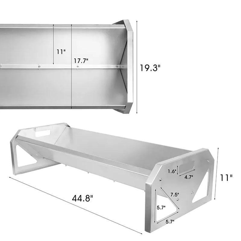 45"x20"x11" Portable Livestock Poultry Feeder For Horses Goat Antirust Galvanized Heavy-Duty Metal Sheep And Goat Feeder