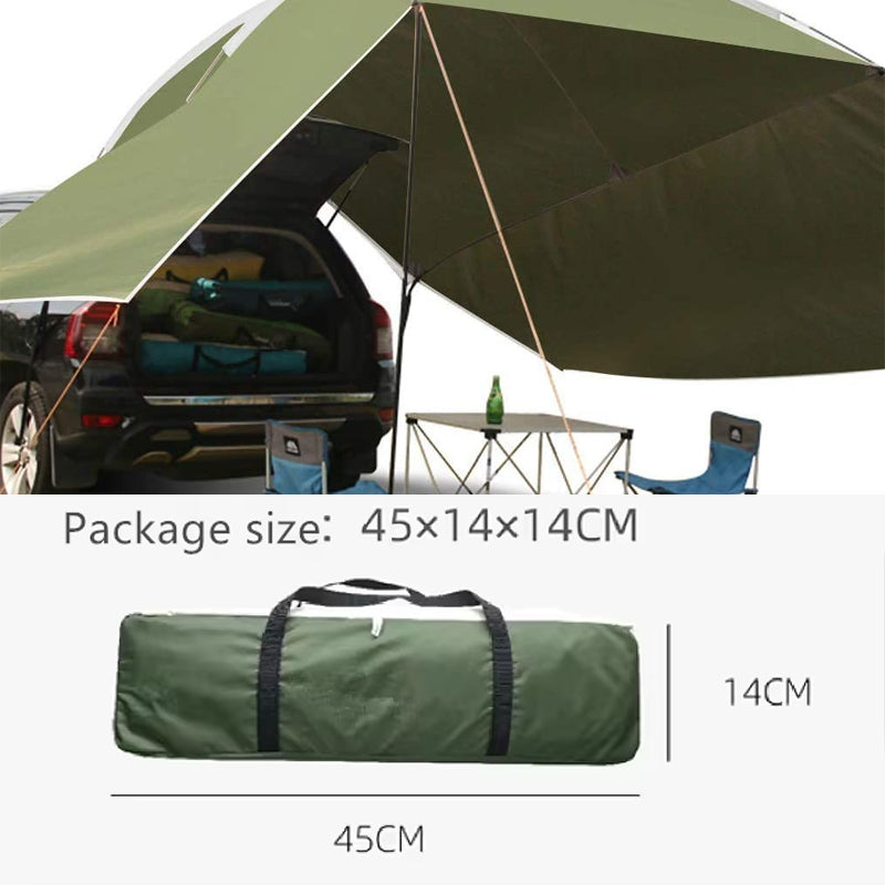 Outdoor Camping Suv Travel Uv Pu3000mm Uv50+Car Rear Shade Tent Shelter Portable Canopy Tent