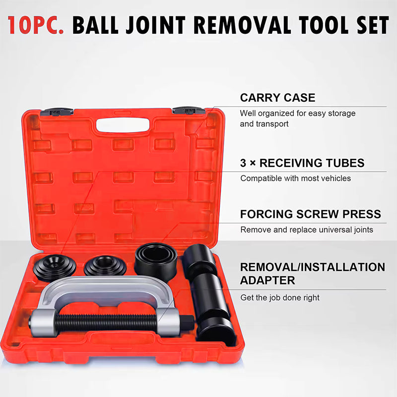 10 Pcs Heavy Duty Ball Joint Press Removal Tool Remover Installer Tool Ball Joint Service Press U Joint Removal Kit