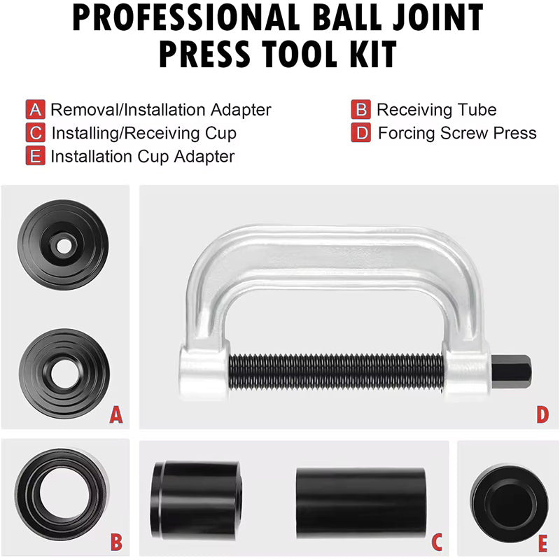 10 Pcs Heavy Duty Ball Joint Press Removal Tool Remover Installer Tool Ball Joint Service Press U Joint Removal Kit