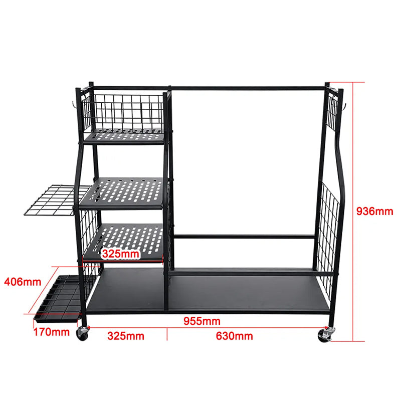 Golf Bag Storage Rack Utility Stand Organization For Balls Garage Holder Diy Ball Hat Storage Rack