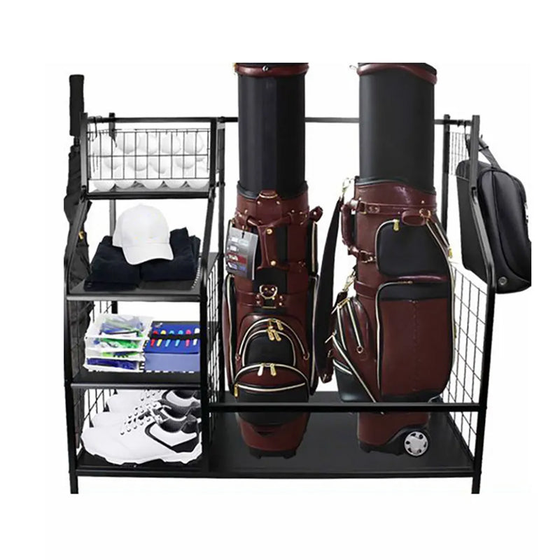 Golf Bag Storage Rack Utility Stand Organization For Balls Garage Holder Diy Ball Hat Storage Rack