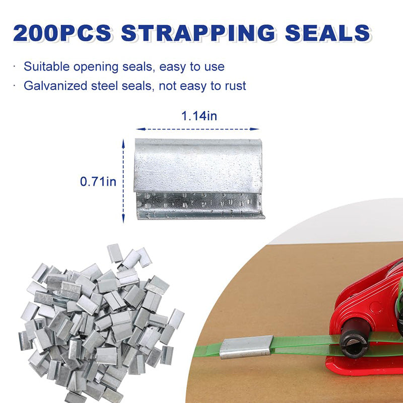 Heavy Duty Strapping Machine Packaging Strapping Pallet Banding Kit with Poly Strapping Tensioner Banding Sealer Tool, Packaging Strapping Banding Roll