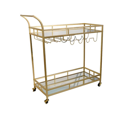 Folding Bar Carts Rolling Gold Trolley Hote Drinks Trolley Cart Bar Luxury Modern Available
