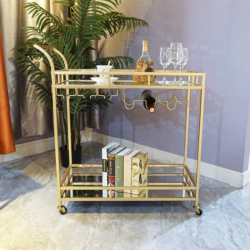 Folding Bar Carts Rolling Gold Trolley Hote Drinks Trolley Cart Bar Luxury Modern Available