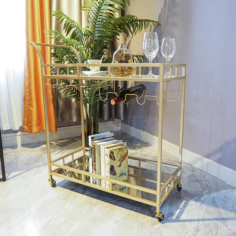 Folding Bar Carts Rolling Gold Trolley Hote Drinks Trolley Cart Bar Luxury Modern Available