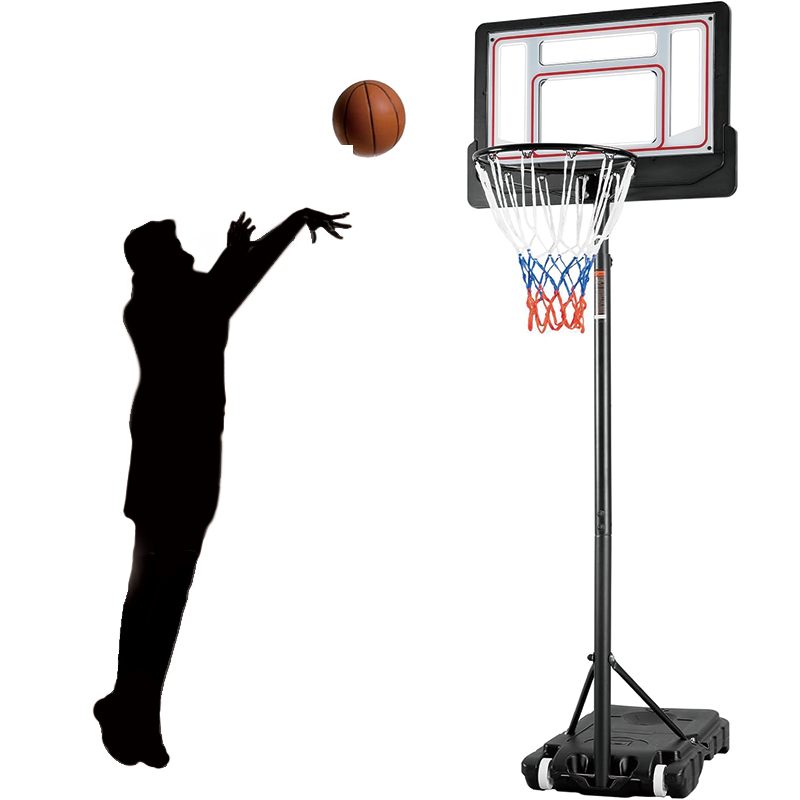 Basketball Hoop, 4.8-6.9FT/4.4-10FT Adjustable Height Portable Backboard System, Impact Backboard and Portable Wheels for Kids/Adults