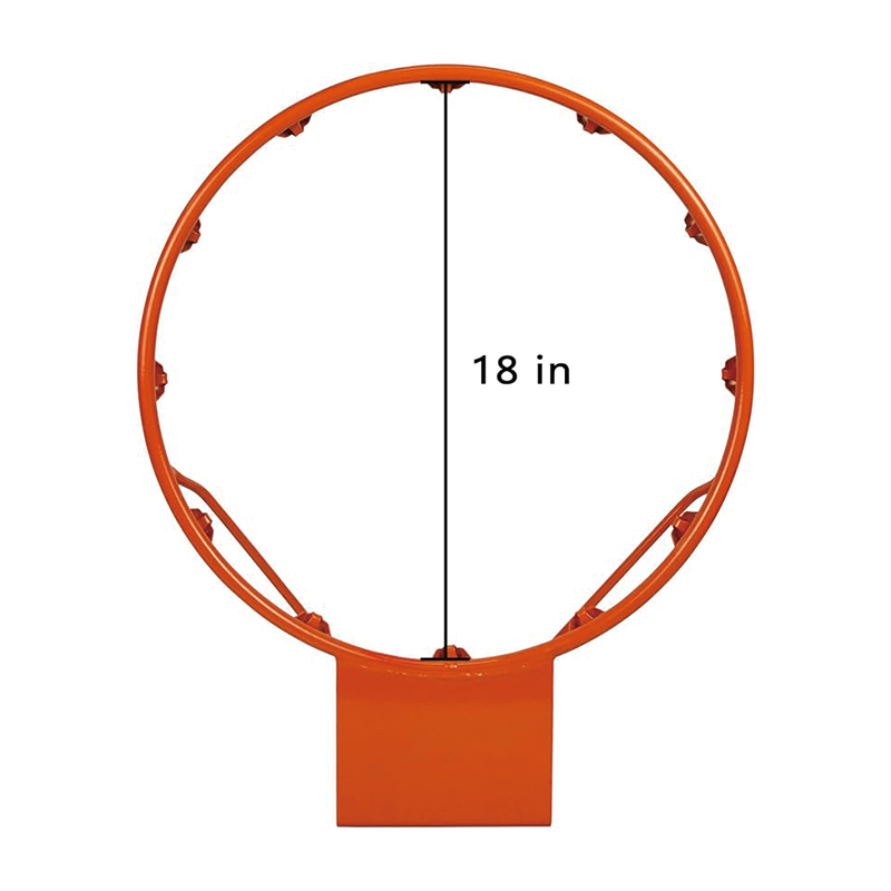 Basketball Rim, Wall Door Mounted Basketball Hoop, Basketball Flex Rim Goal Replacement with Net, Standard 18" Indoor and Outdoor Hanging Basketball Hoop for Kids Adults